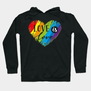 Rainbow Love is Love Premium Hoodie